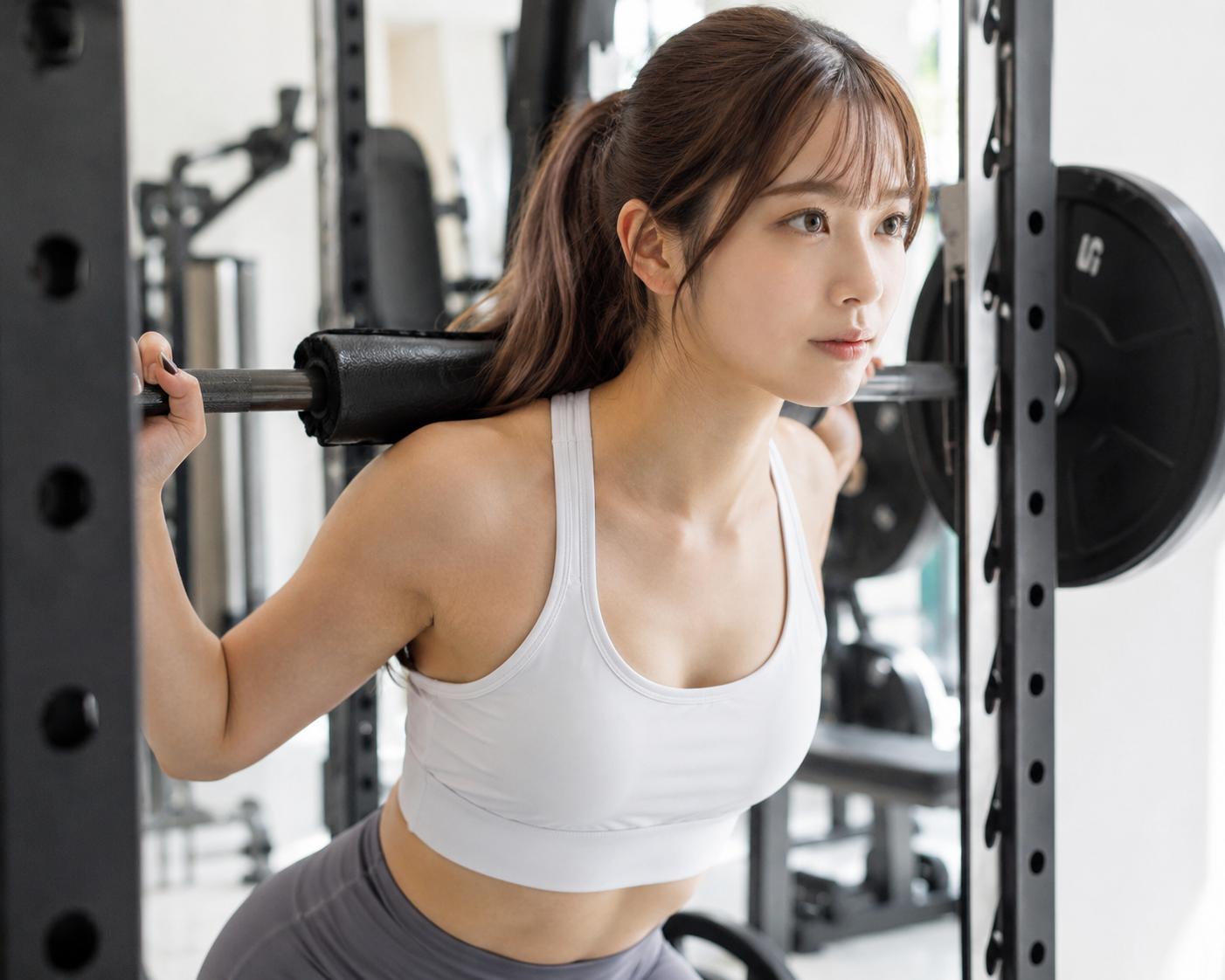 パーソナルトレーニング中の女性